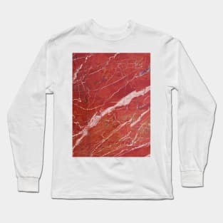 Red marble stone Long Sleeve T-Shirt